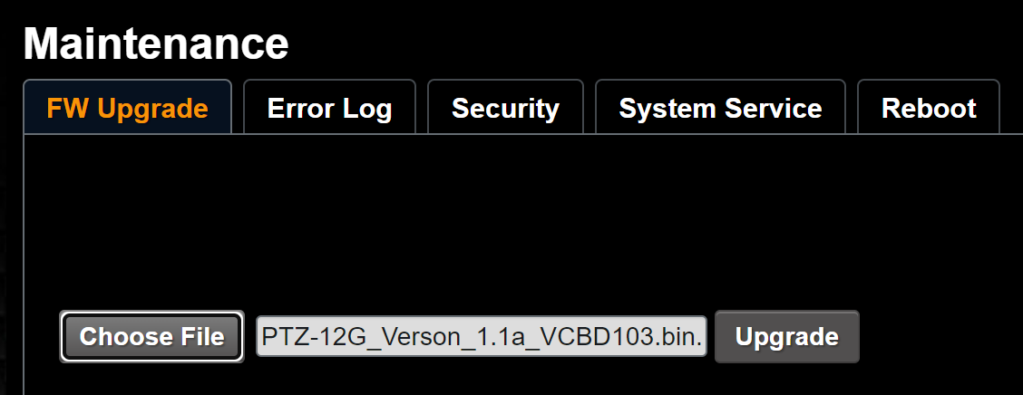 Maintenance-FW-Upgrade