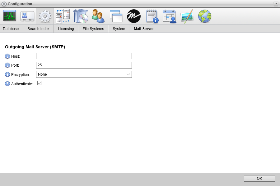 Configure the E-mail Server